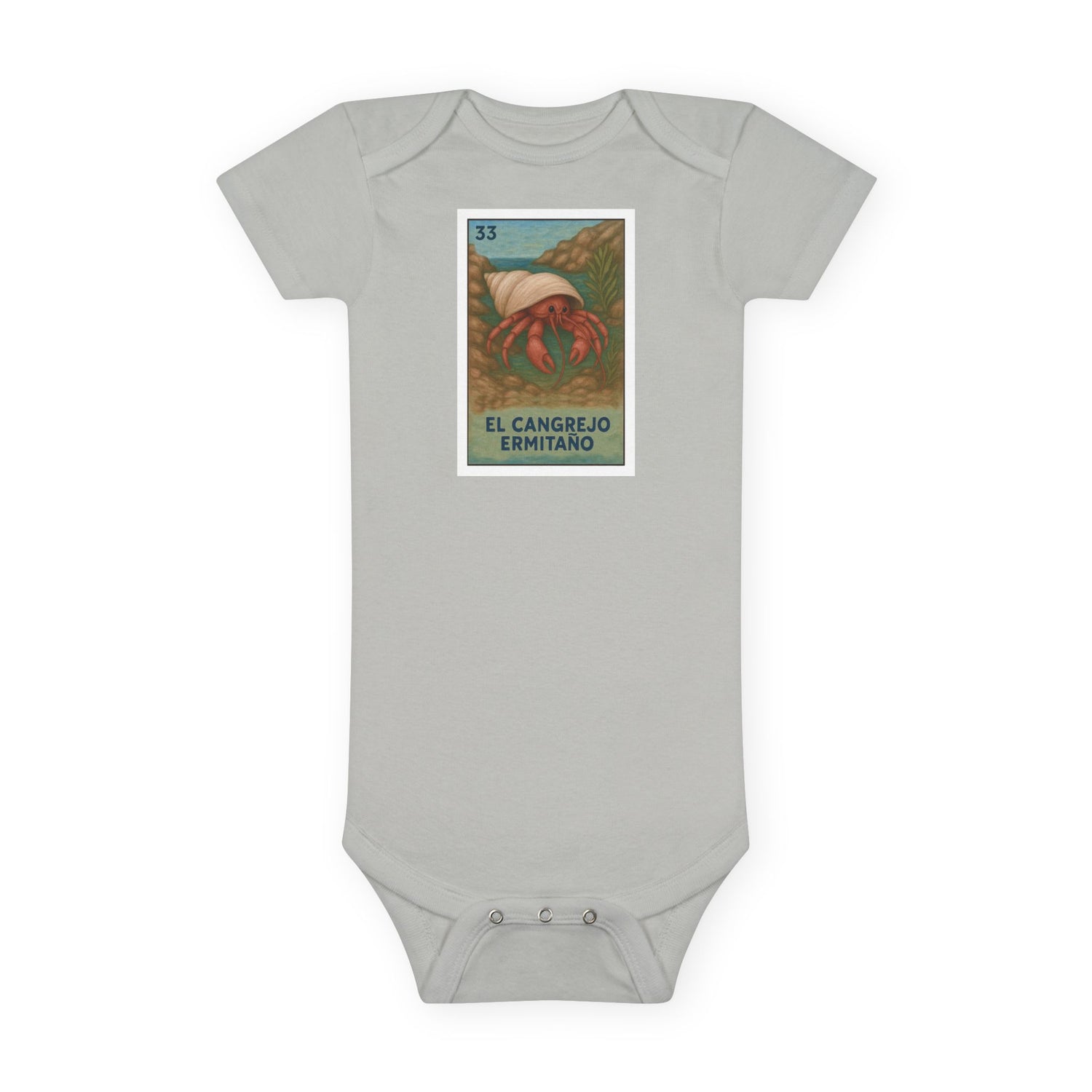 Hermit Crab Lotería baby cotton onesie image 4