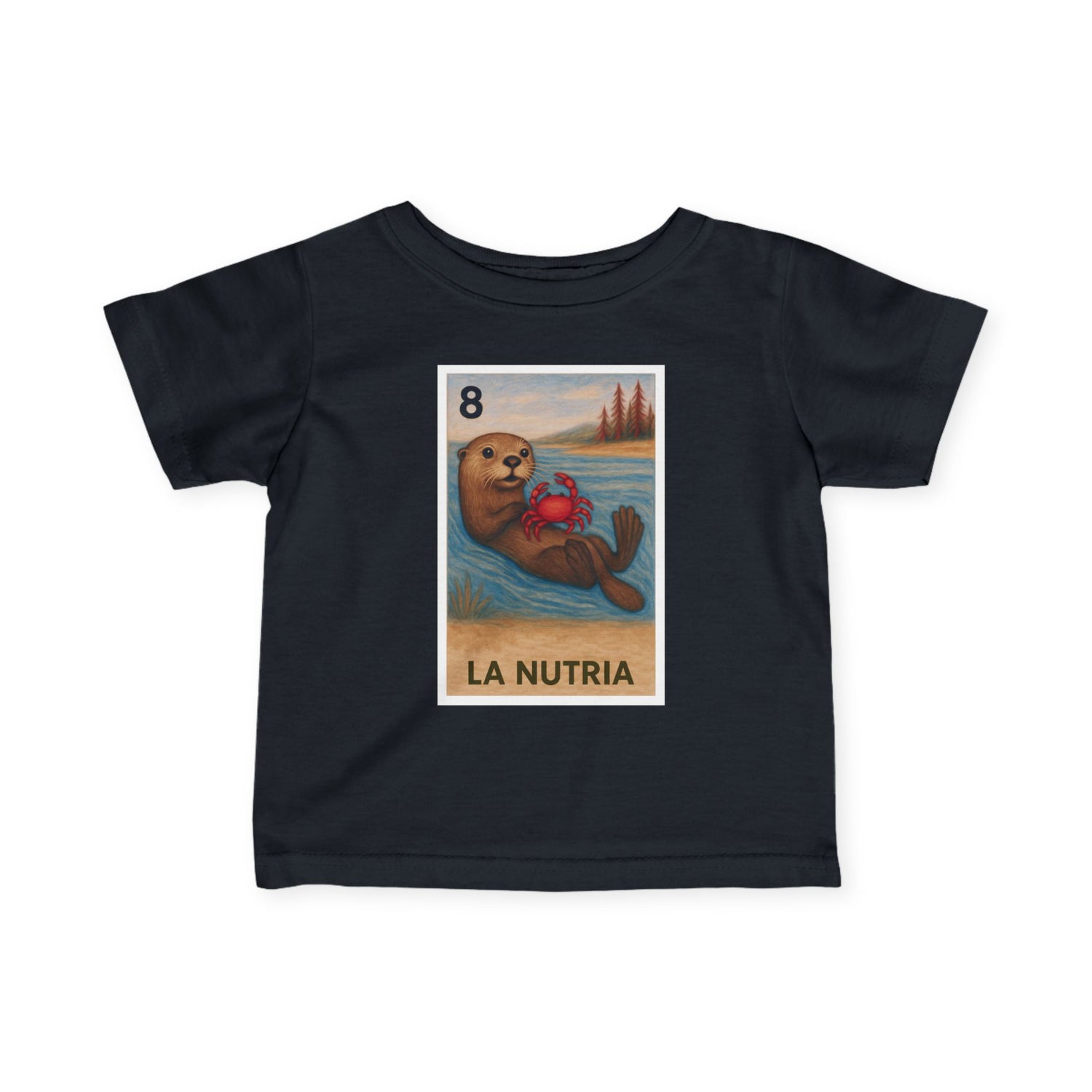 Sea Otter Lotería infant cotton t-shirt image 3