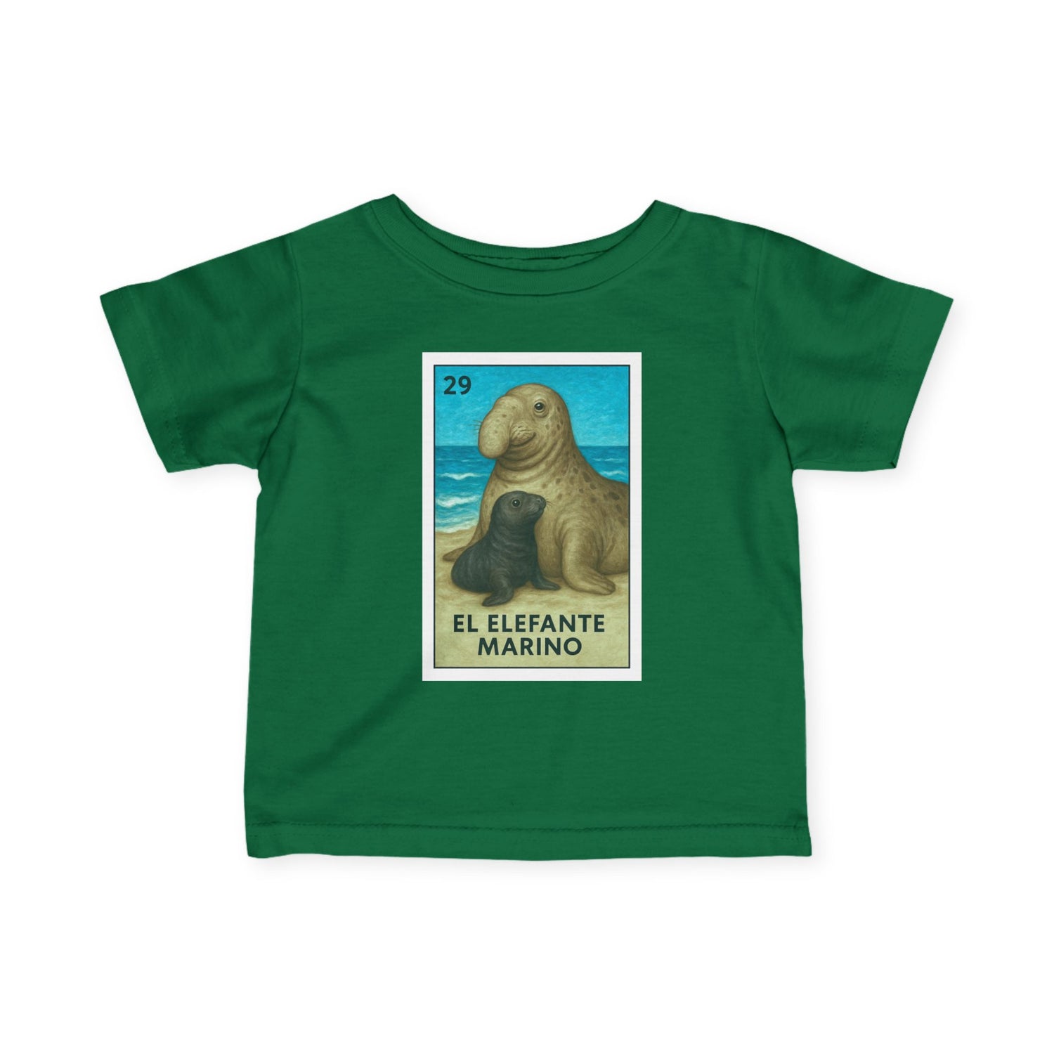 Elephant Seal Lotería infant cotton t-shirt image 9