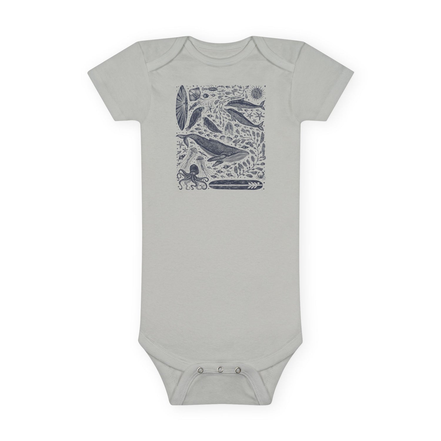 Ventana Marine Life by Lili Arnold baby cotton onesie image 4