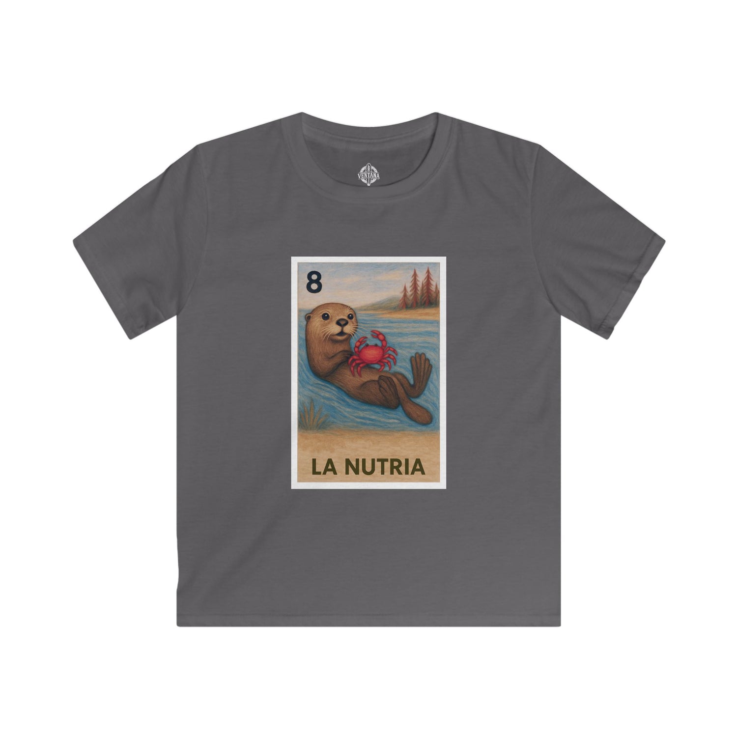 Sea Otter Lotería kids soft style t-shirt image 9