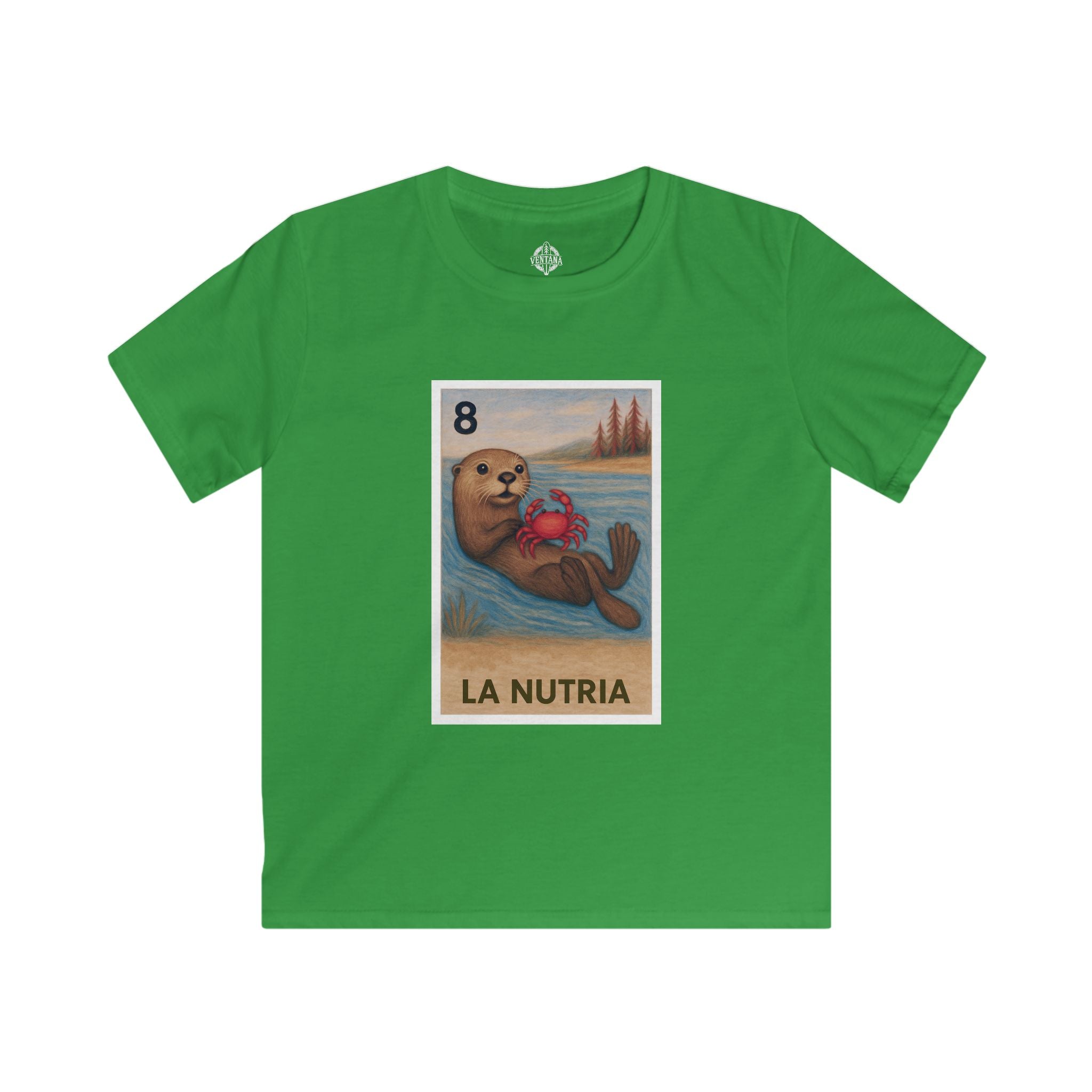 Sea Otter Lotería kids soft style t-shirt image 8