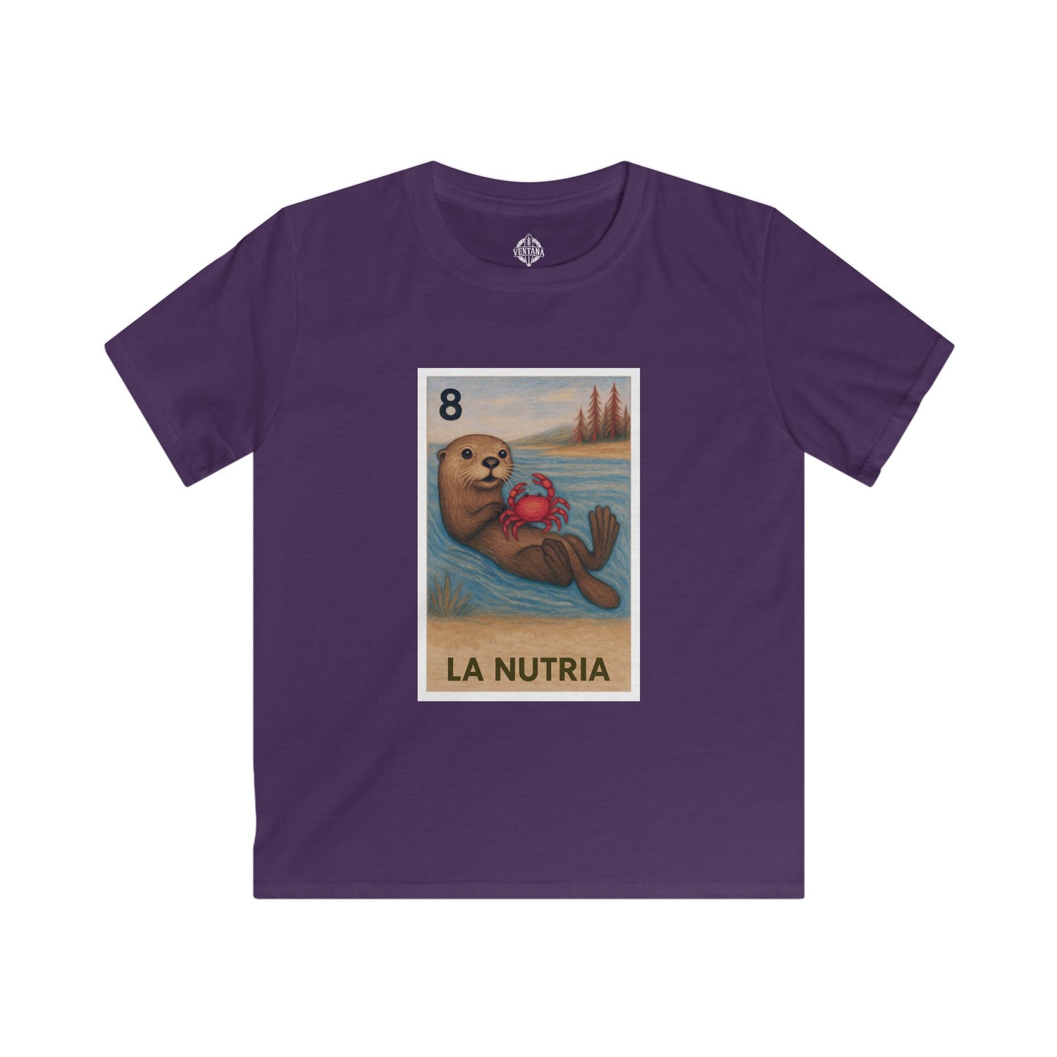 Sea Otter Lotería kids soft style t-shirt image 11
