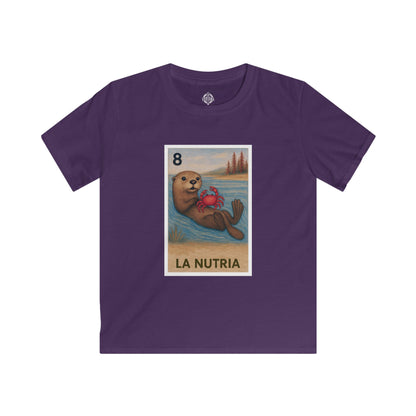 Sea Otter Lotería kids soft style t-shirt image 11