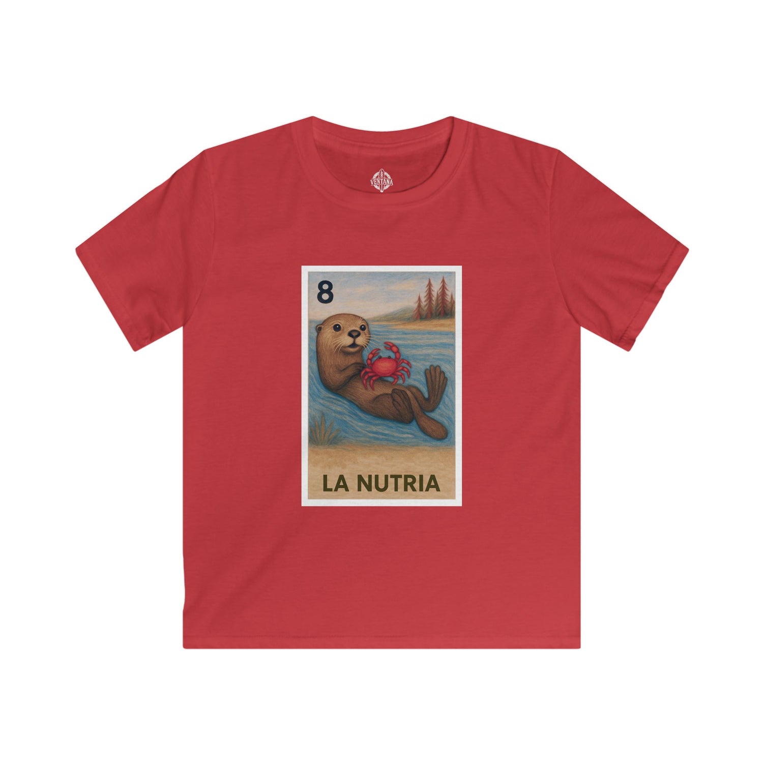 Sea Otter Lotería kids soft style t-shirt image 12