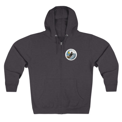 Surf with Otter 841 by Thiago Bianchini zip fleece hoodie image 3