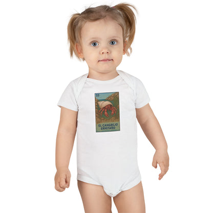 Hermit Crab Lotería baby cotton onesie image 7