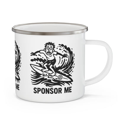 Sponsor Me Enamel Camping Mug (12oz - small)