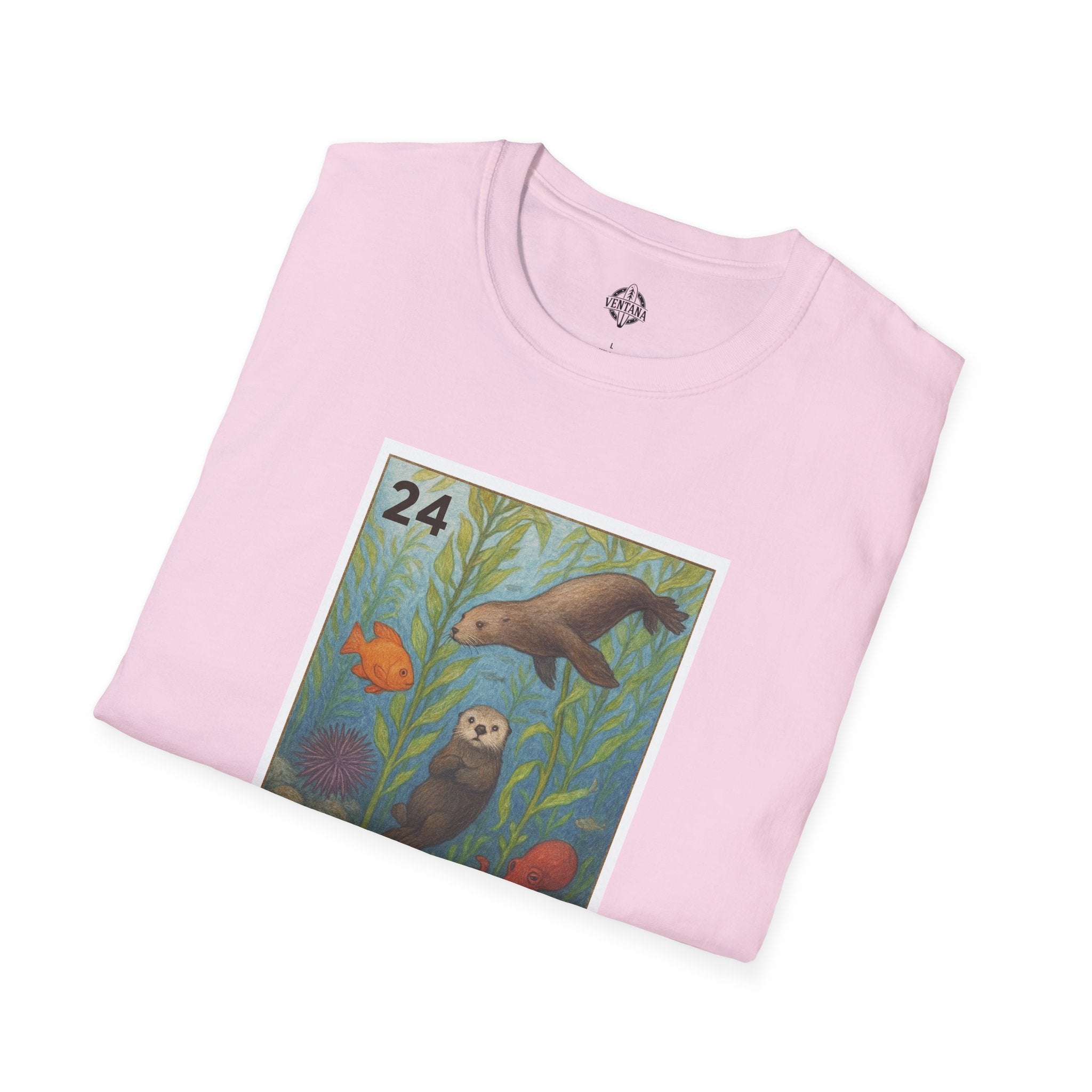 Kelp Forest Lotería Unisex - Soft Style U.S. Cotton T-Shirt (El Bosque de Algas)