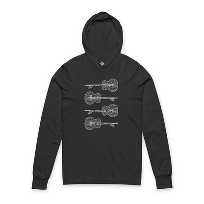 Ventana Santa Cruz Guitar Collab cotton hooded long sleeve t-shirt image 5