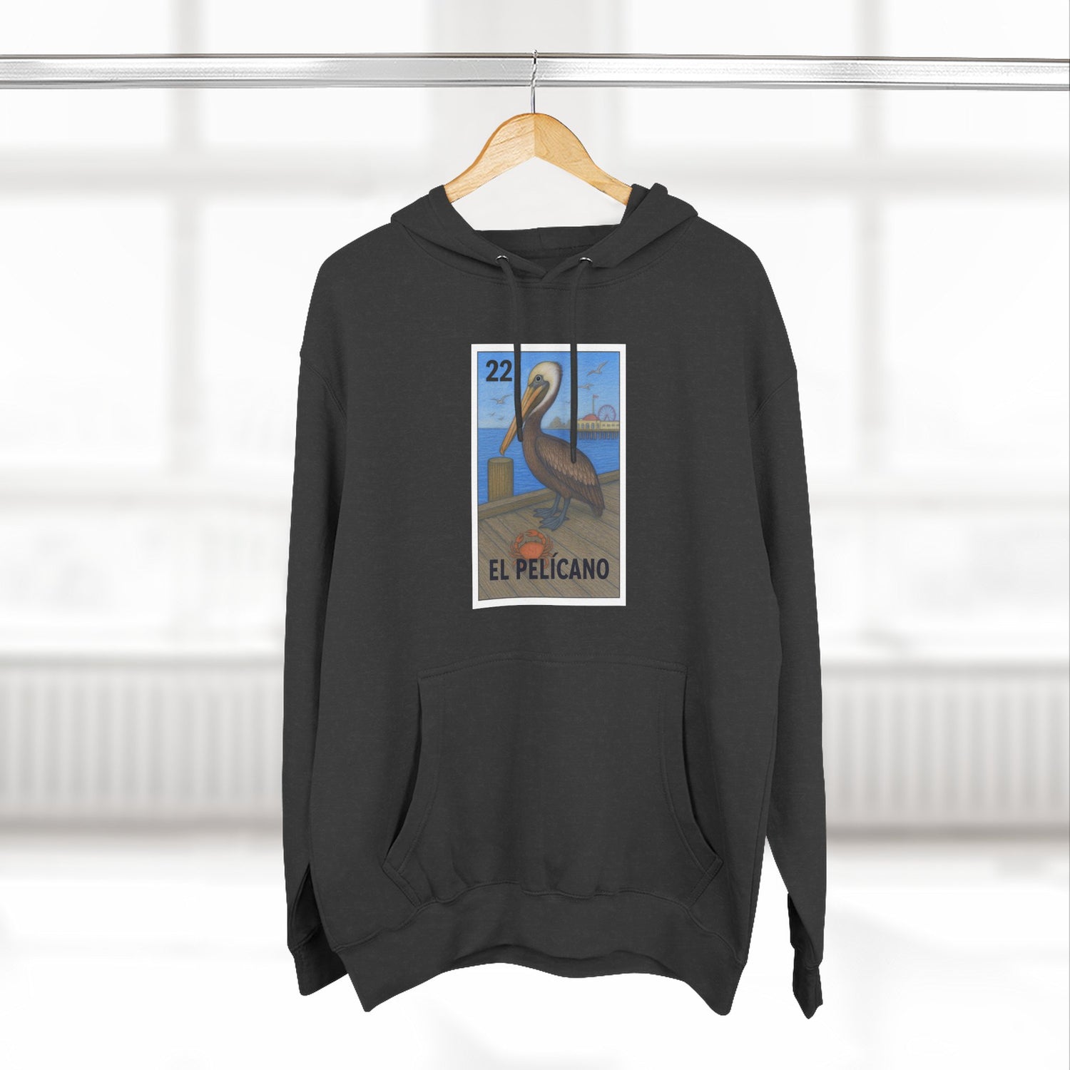 Pelican Lotería Fleece Hoodie (El Pelícano)