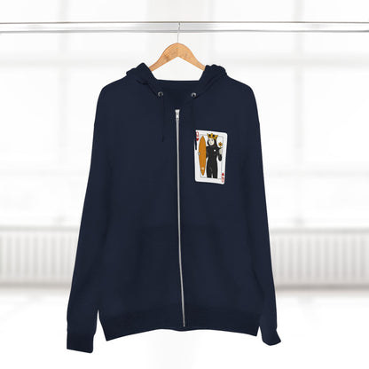Queen of Hearts Surfer Zip Hoodie