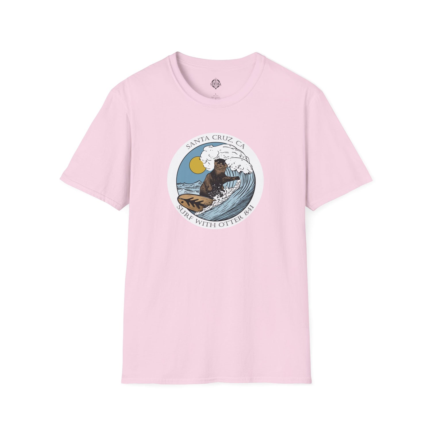 Surf with Otter 841 by Thiago Bianchini cotton t-shirt image 15