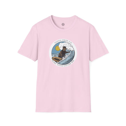 Surf with Otter 841 by Thiago Bianchini cotton t-shirt image 15