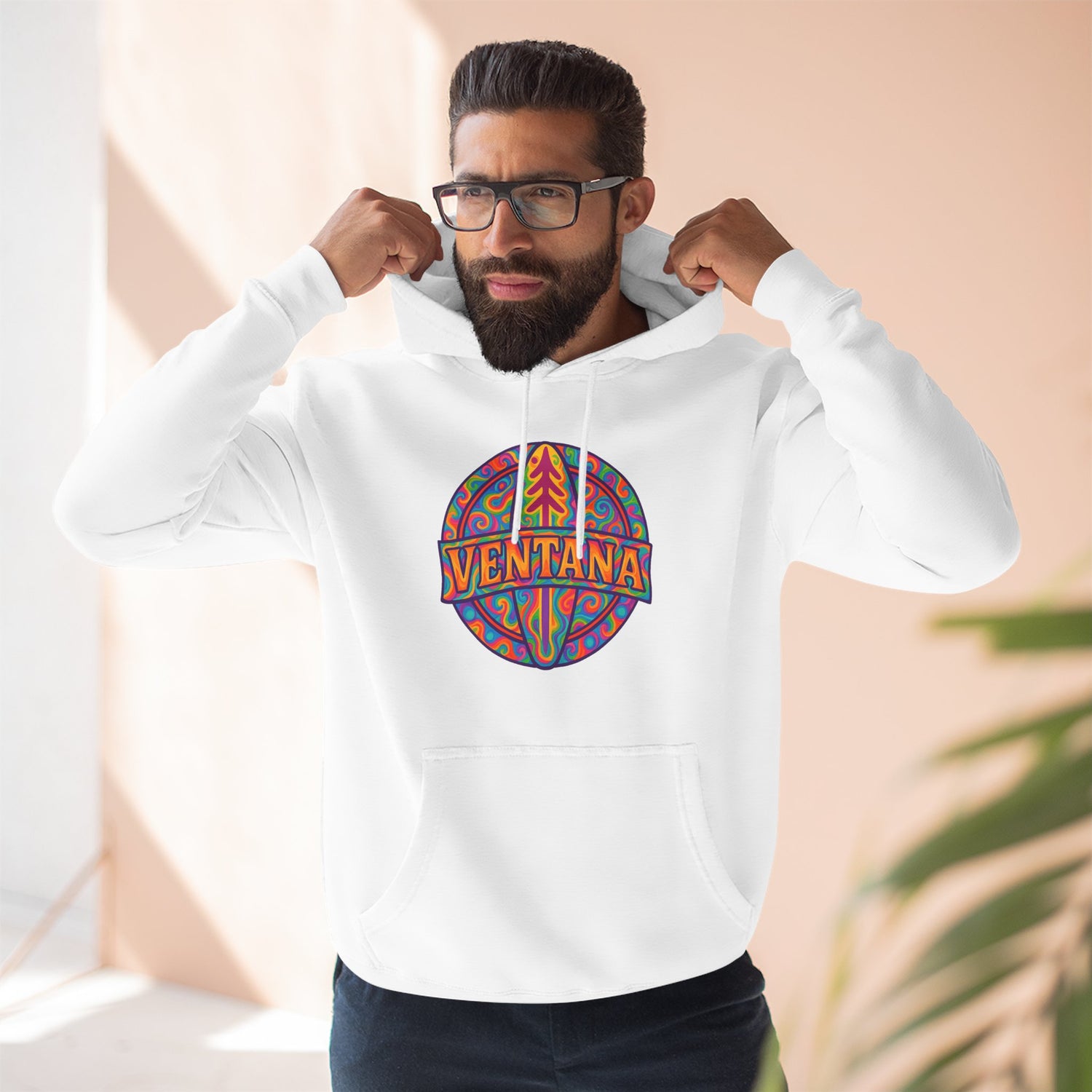 Ventana Psychedelic Treefish Logo fleece hoodie image 14