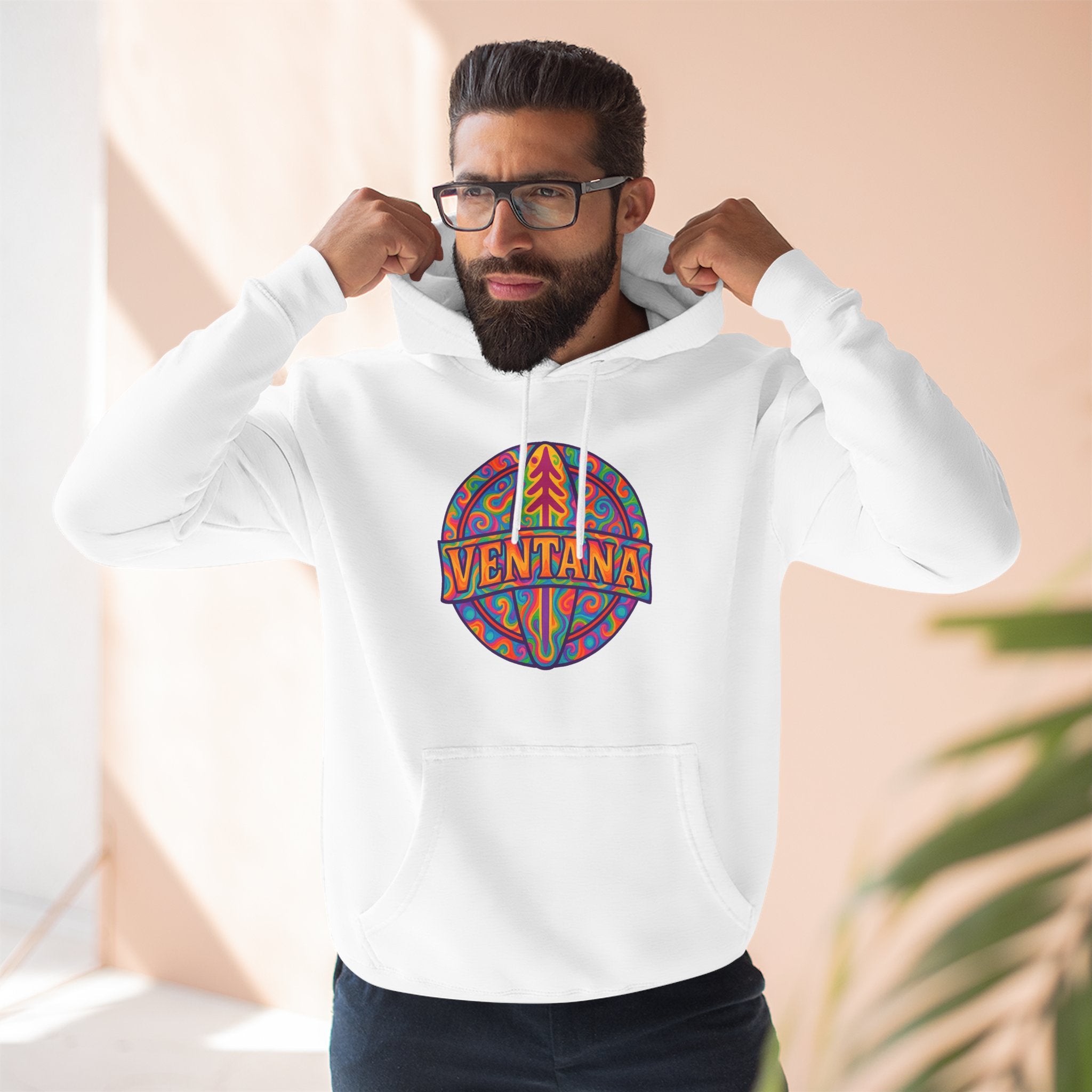 Ventana Psychedelic Treefish Logo fleece hoodie image 14