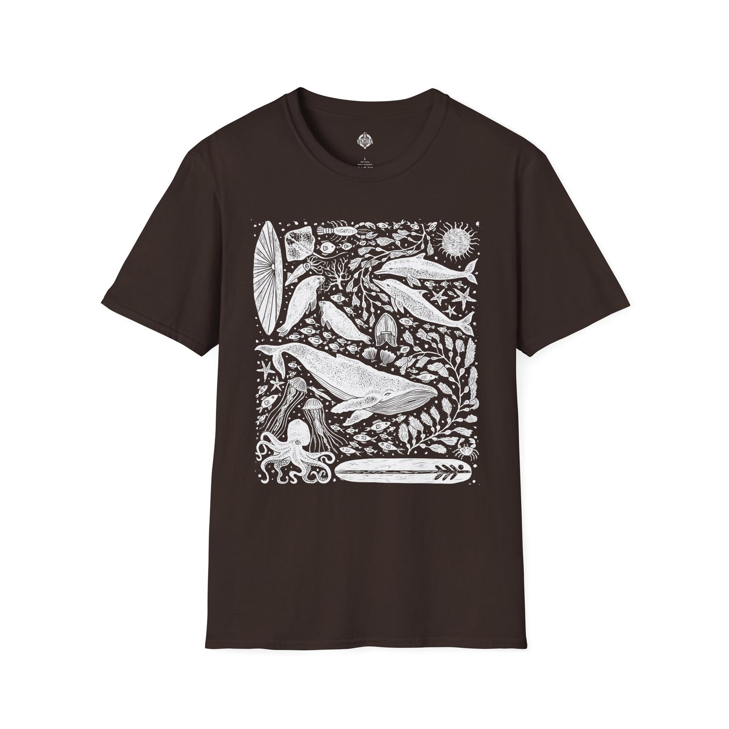 Ventana Marine Life by Lili Arnold cotton t-shirt image 5