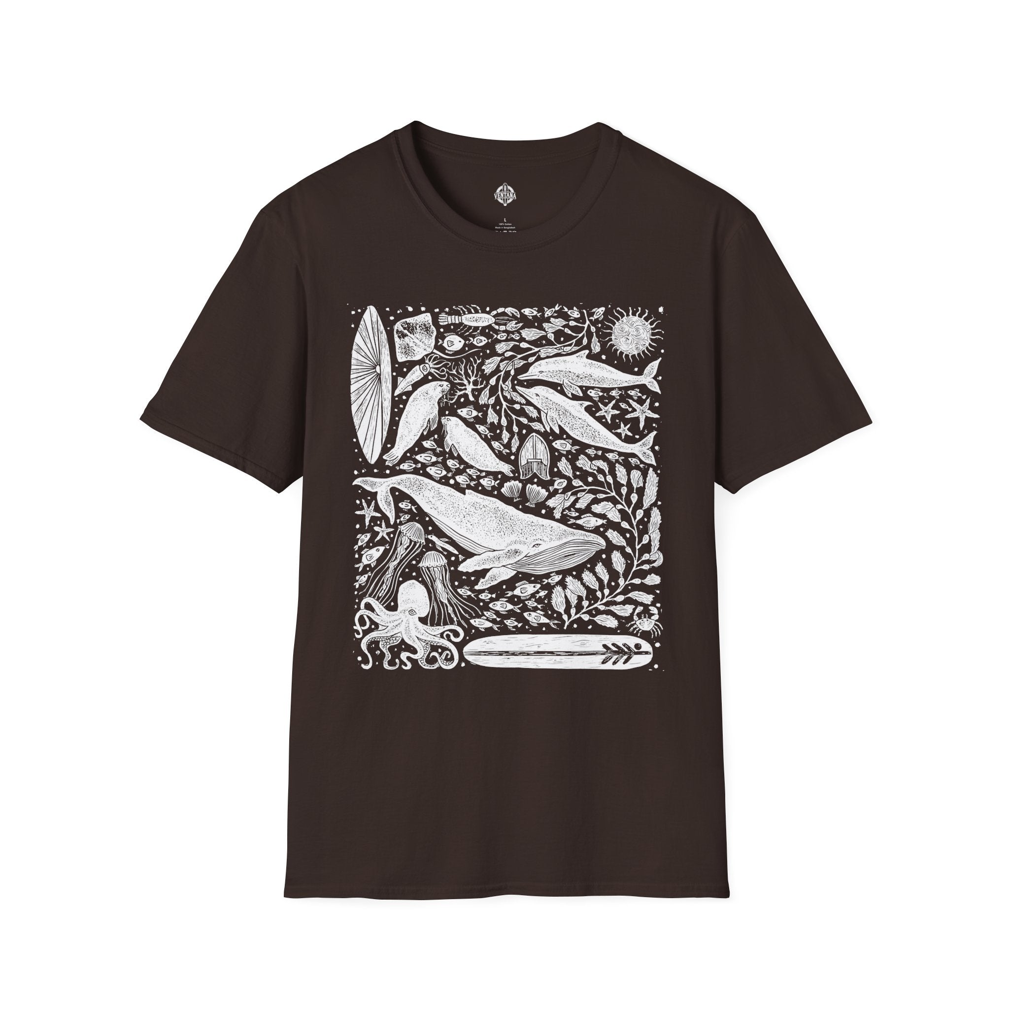 Ventana Marine Life by Lili Arnold cotton t-shirt image 5