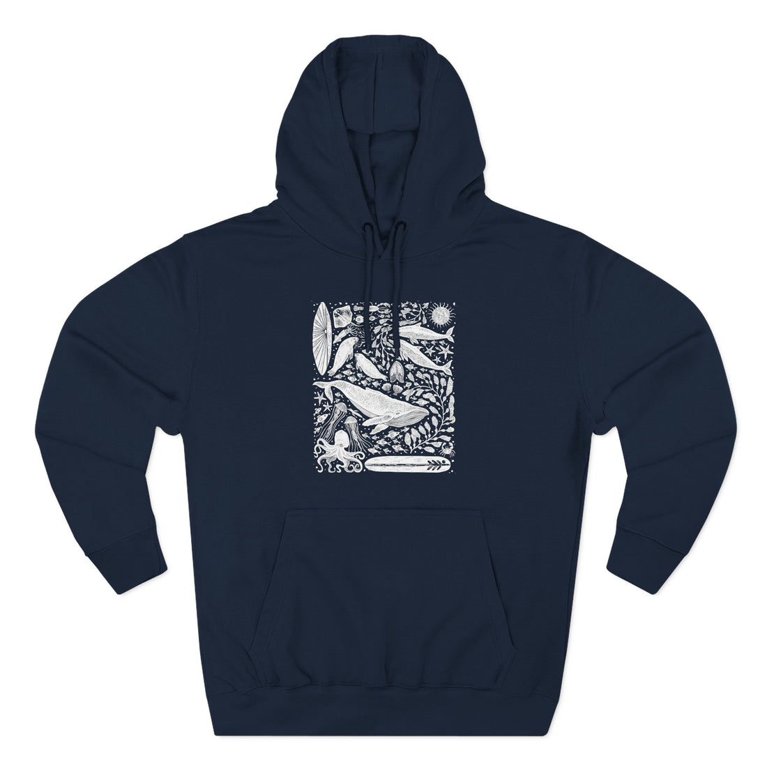 Ventana Marine Life by Lili Arnold Unisex - Pull-Over Cotton Blend Fleece Hoodie