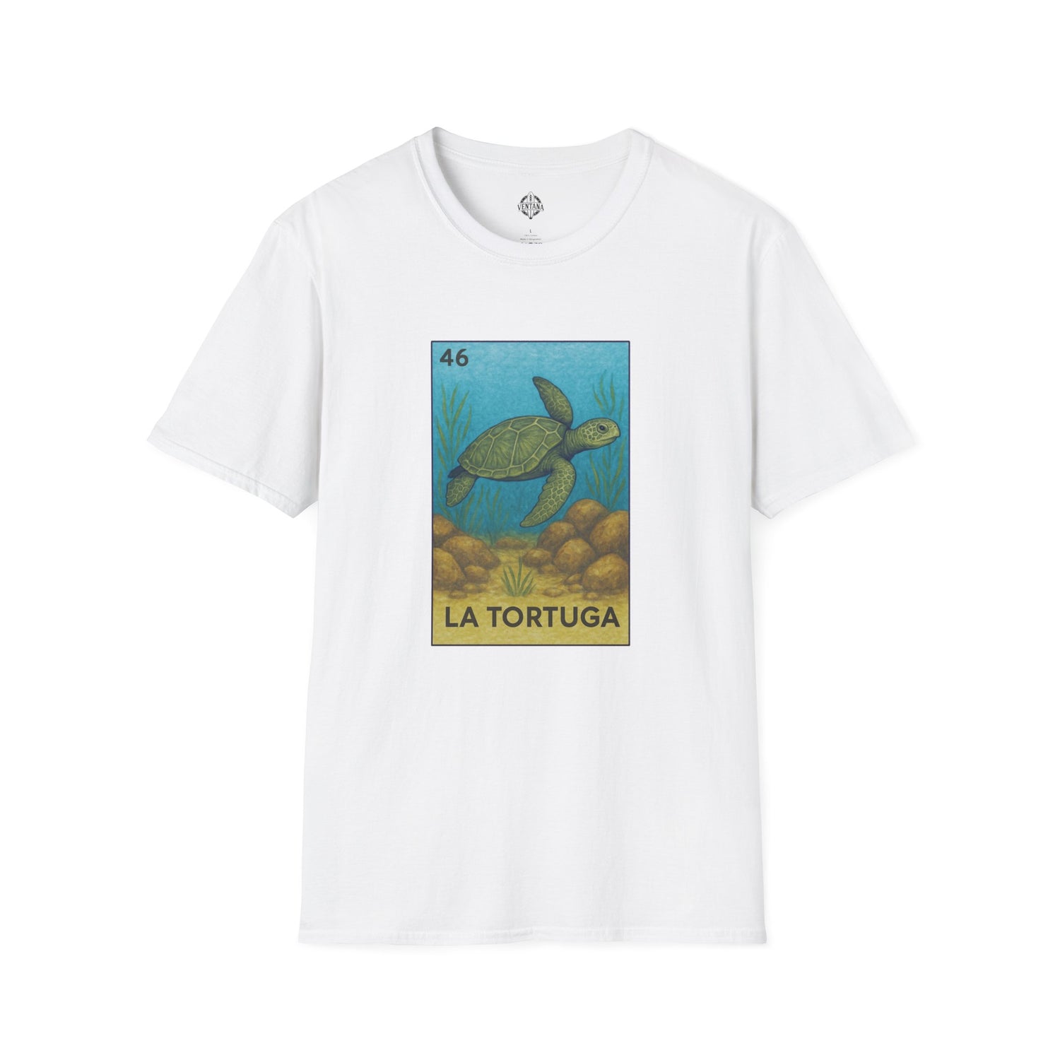 Turtle Lotería Unisex - Soft Style U.S. Cotton T-Shirt (La Tortuga)