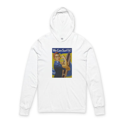 Rosie the Surfer cotton hooded long sleeve t-shirt image 3