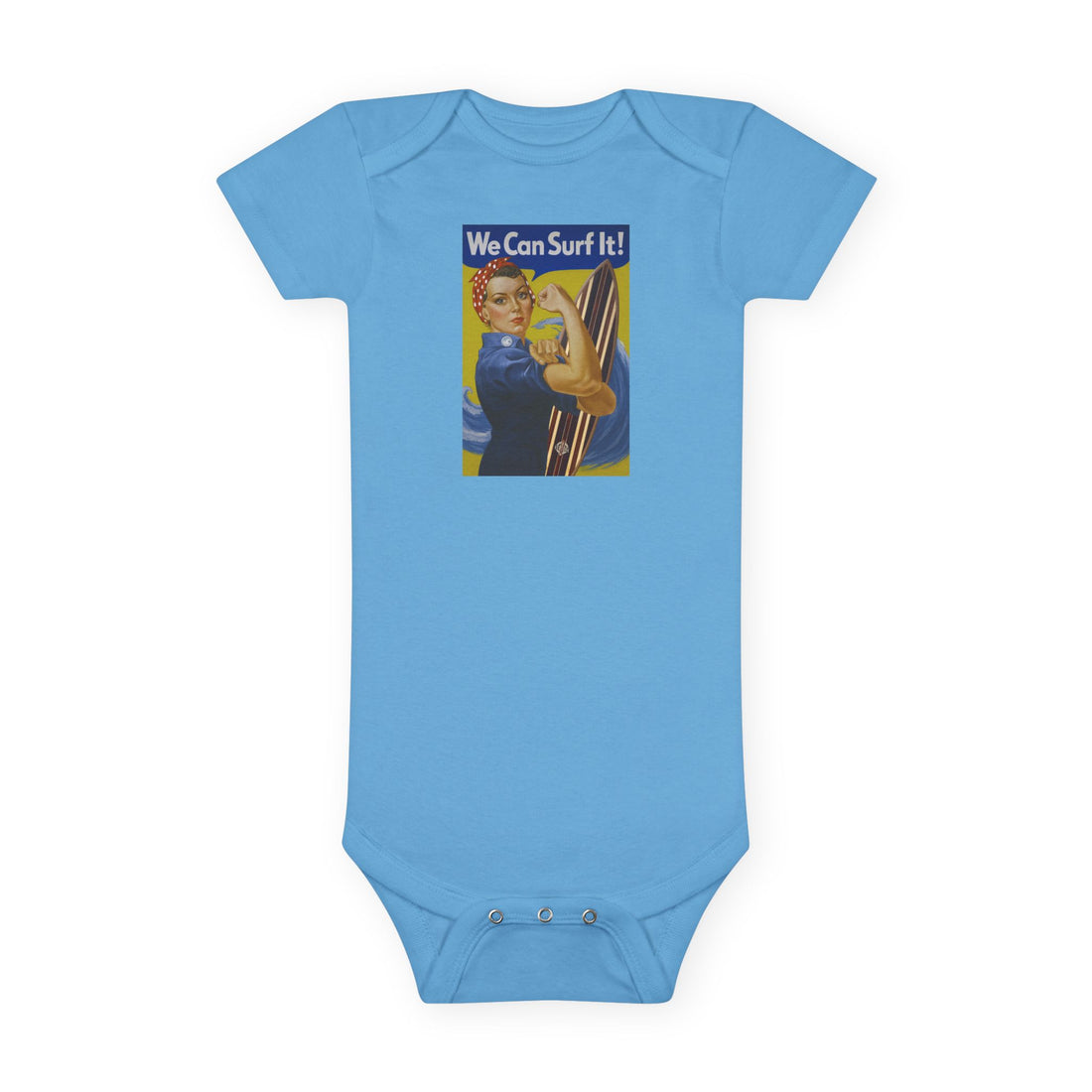 Rosie the Surfer baby cotton onesie image 1