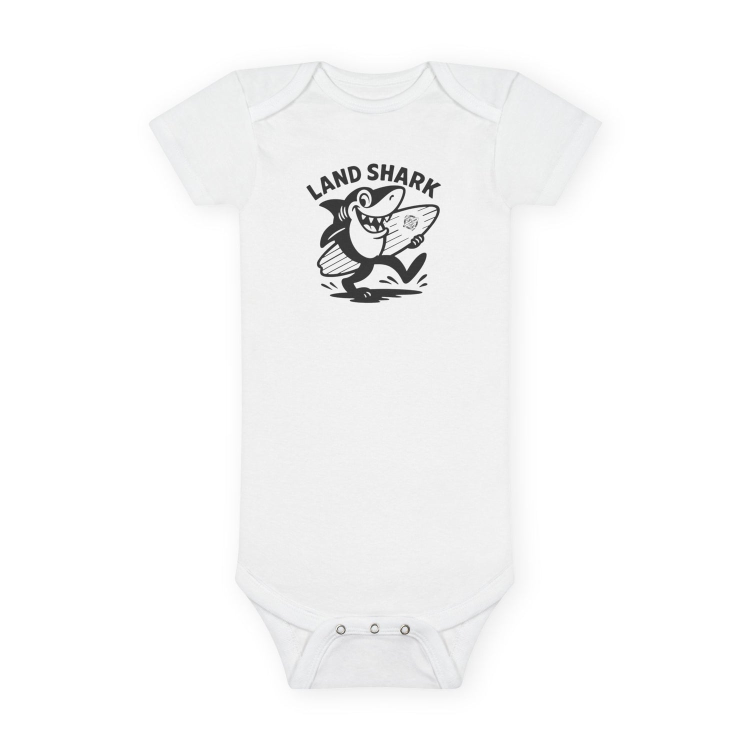 Land Shark - Baby Short Sleeve 100% Cotton Onesie
