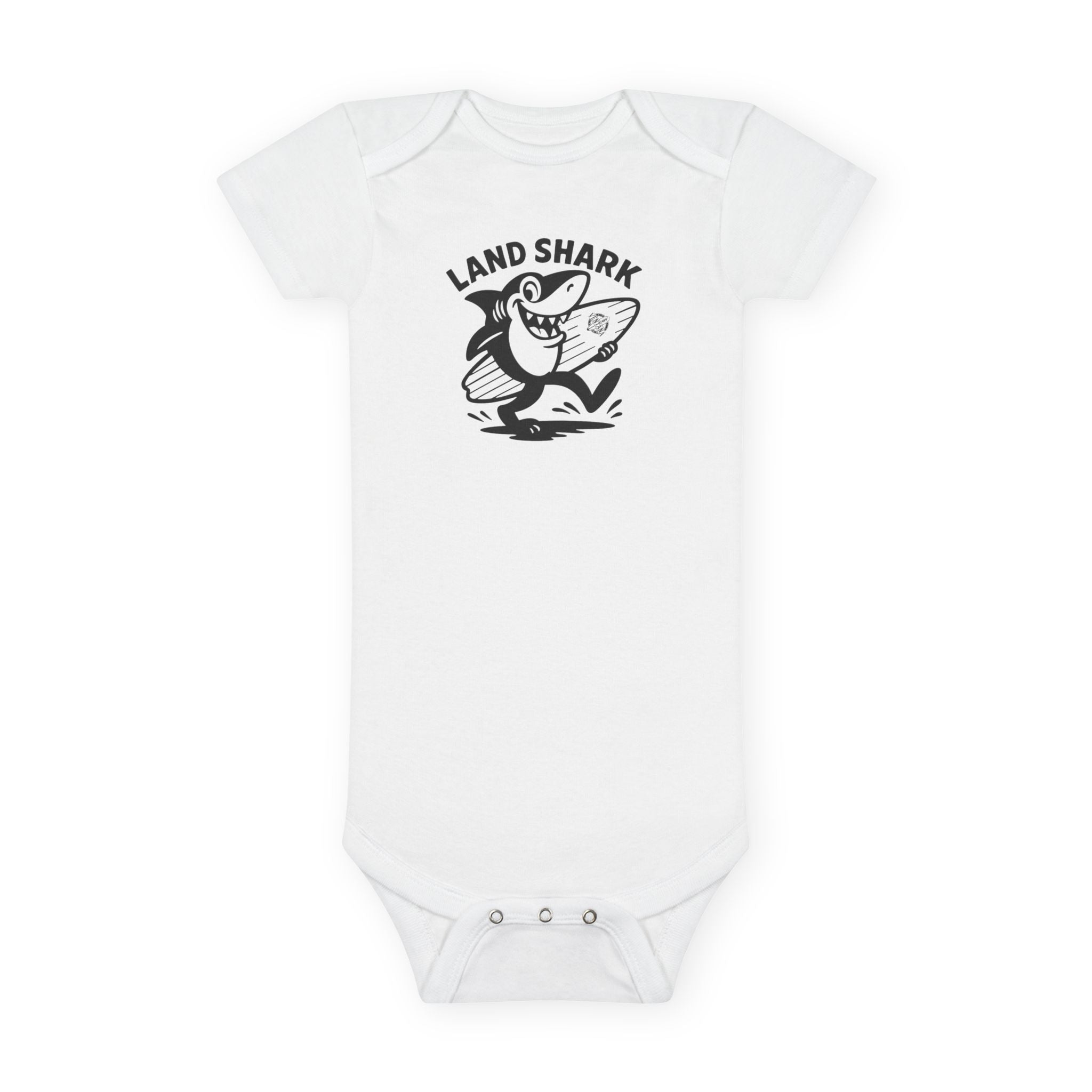 Land Shark - Baby Short Sleeve 100% Cotton Onesie