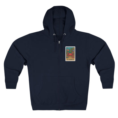 Crab Lotería zip fleece hoodie image 1