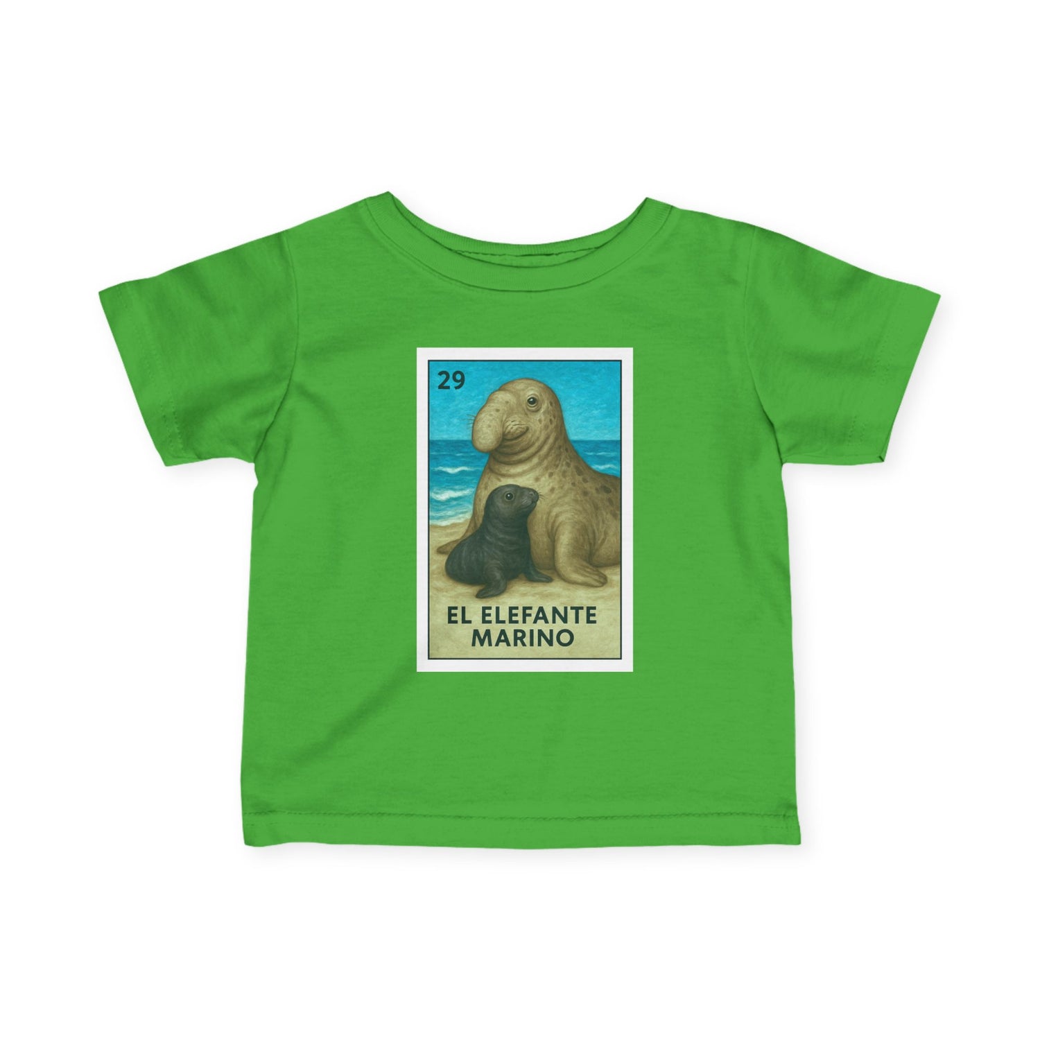 Elephant Seal Lotería infant cotton t-shirt image 8
