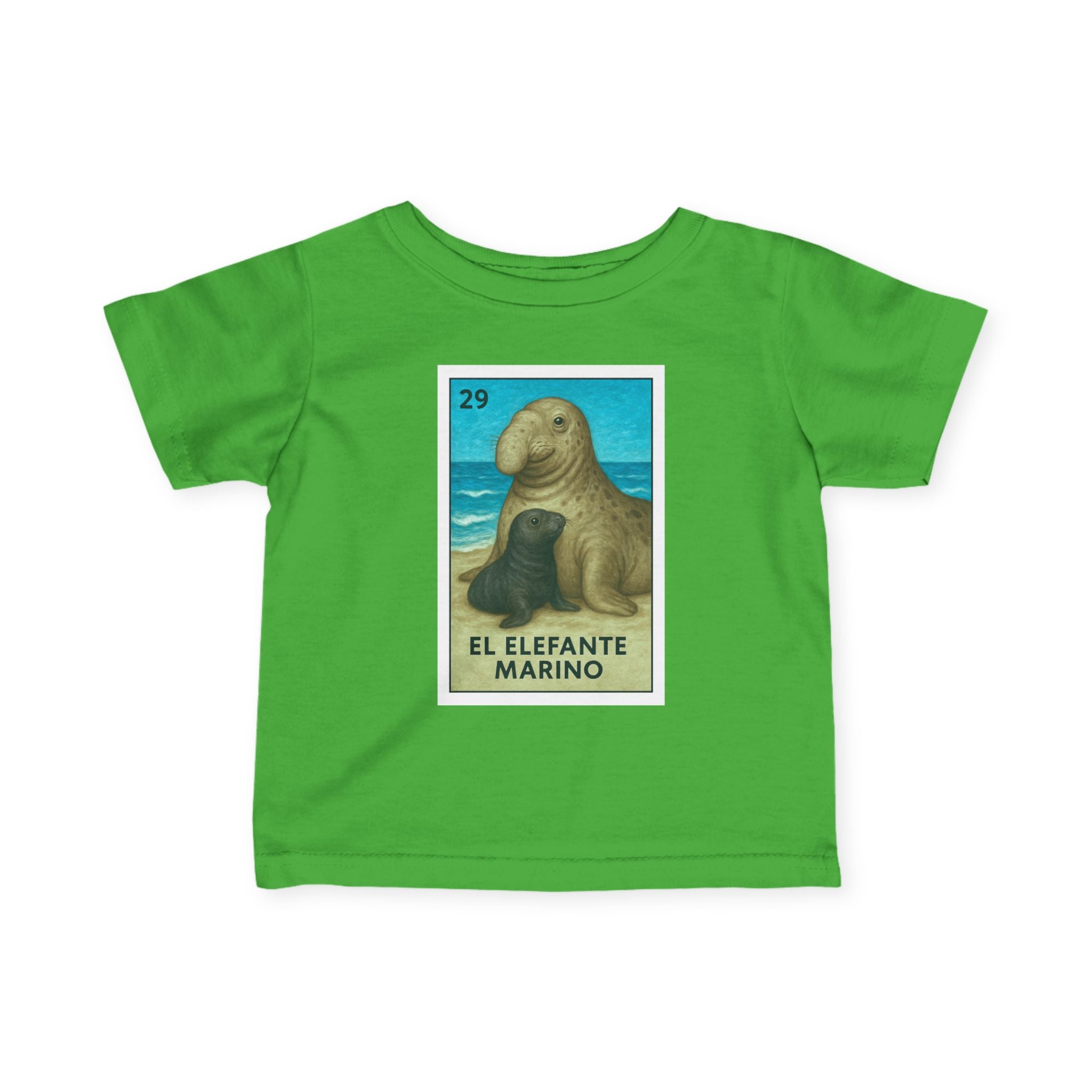 Elephant Seal Lotería infant cotton t-shirt image 8