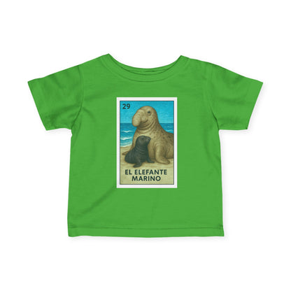 Elephant Seal Lotería infant cotton t-shirt image 8