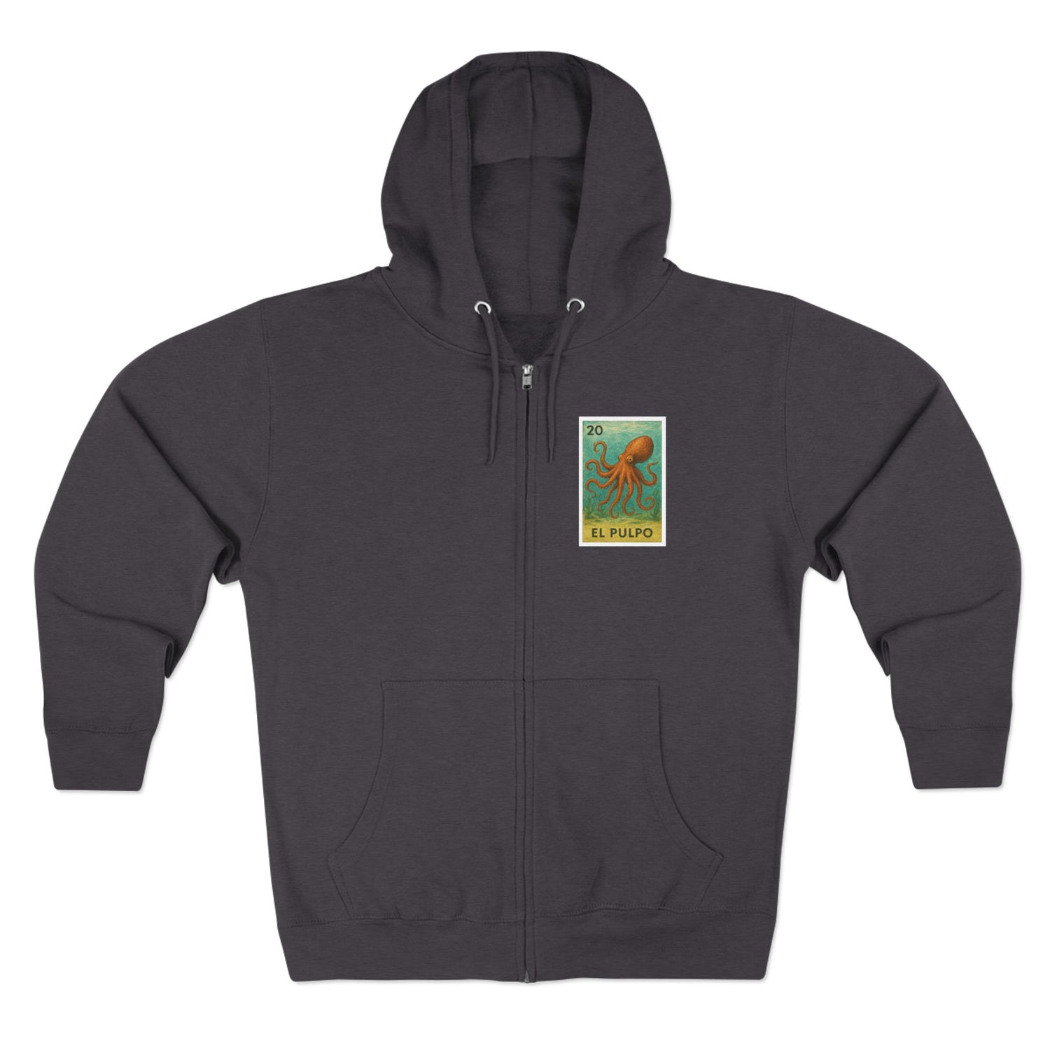 Octopus Lotería zip fleece hoodie image 4