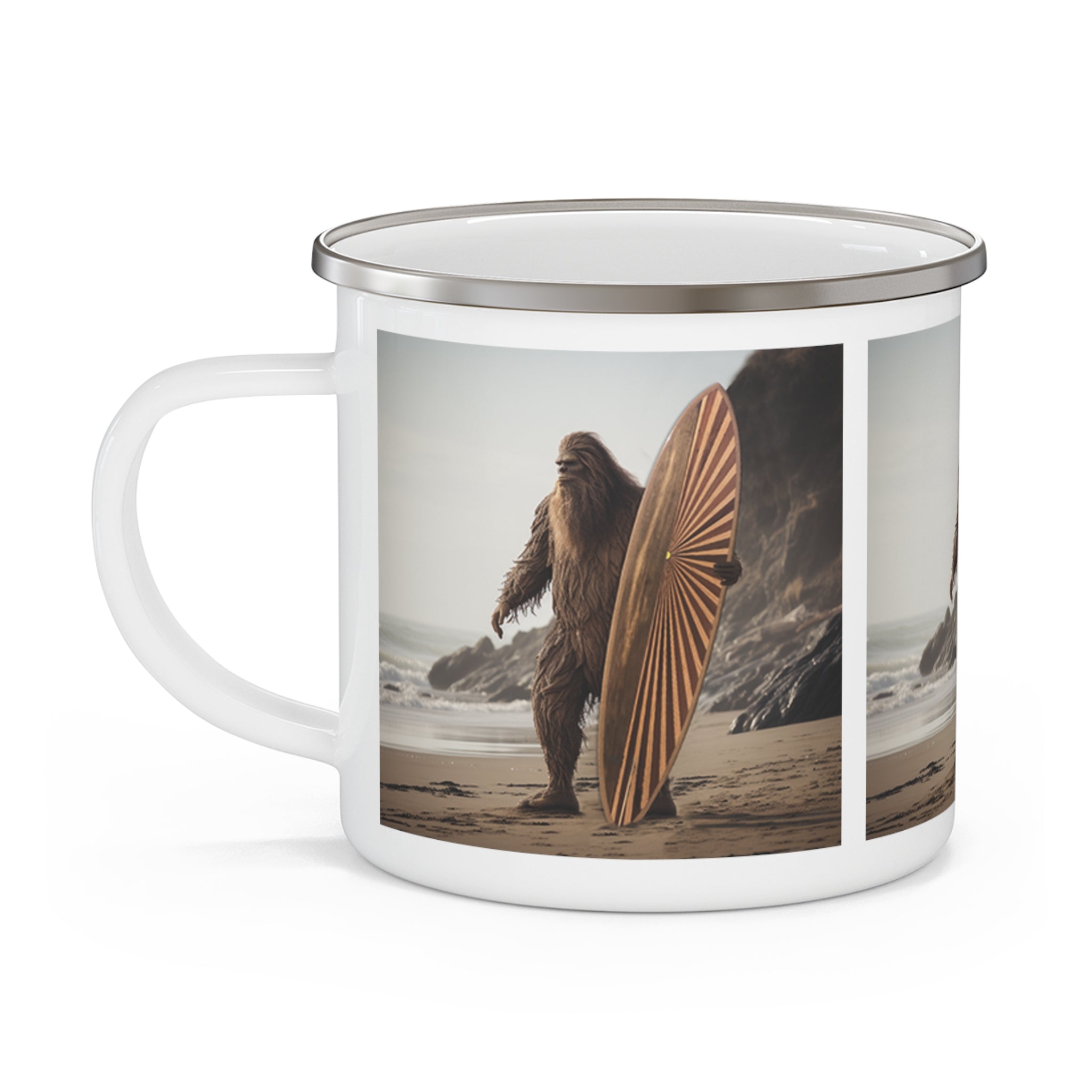 Ventana Real Surfsquatch Enamel Camping Mug (12oz, small)