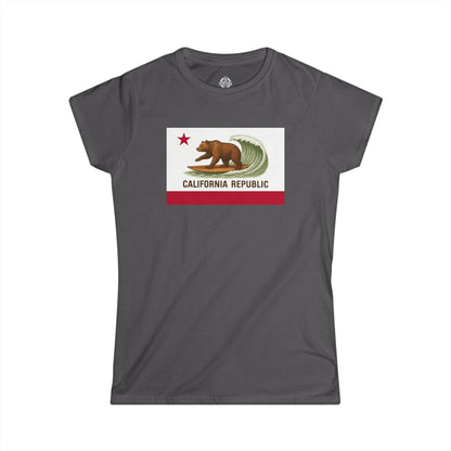 California Surfing Bear Flag Women&