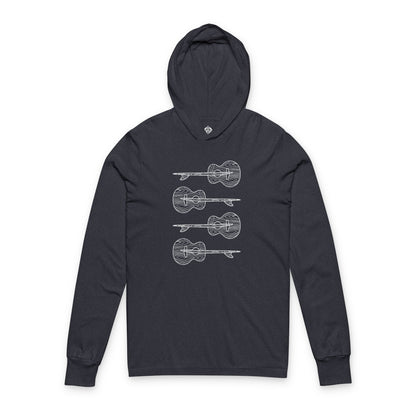 Ventana Santa Cruz Guitar Collab cotton hooded long sleeve t-shirt image 1