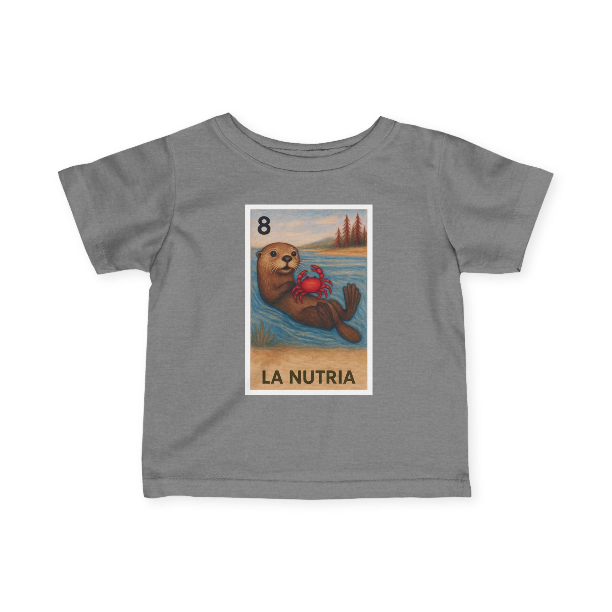 Sea Otter Lotería infant cotton t-shirt image 10