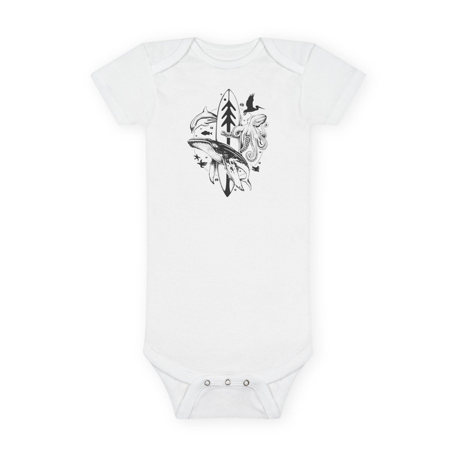 Ventana Monterey Bay by Thiago Bianchini baby cotton onesie image 3