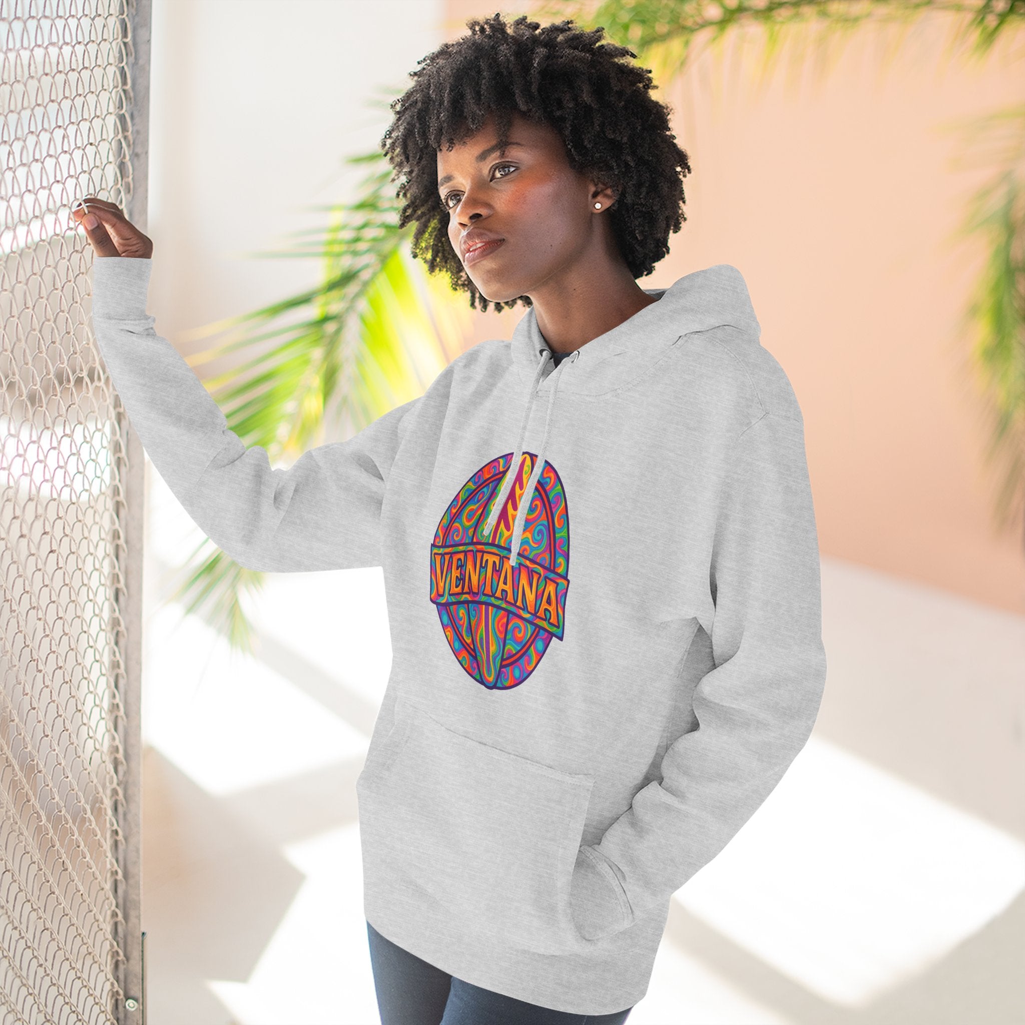Ventana Psychedelic Treefish Logo fleece hoodie image 16