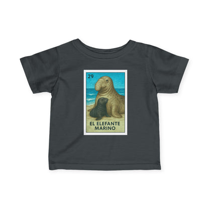 Elephant Seal Lotería infant cotton t-shirt image 12