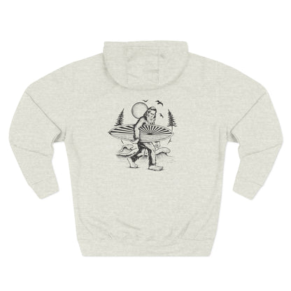 Ventana Surfsquatch by Thiago Bianchini Unisex - Pull-Over Cotton Blend Fleece Hoodie