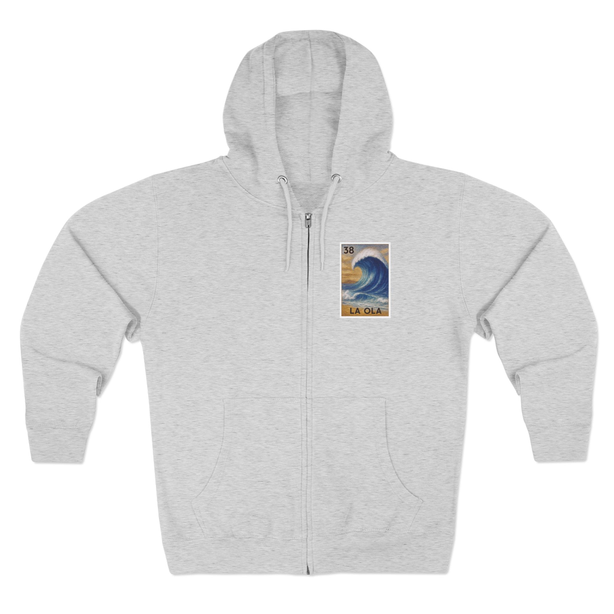 Wave Lotería zip fleece hoodie image 4