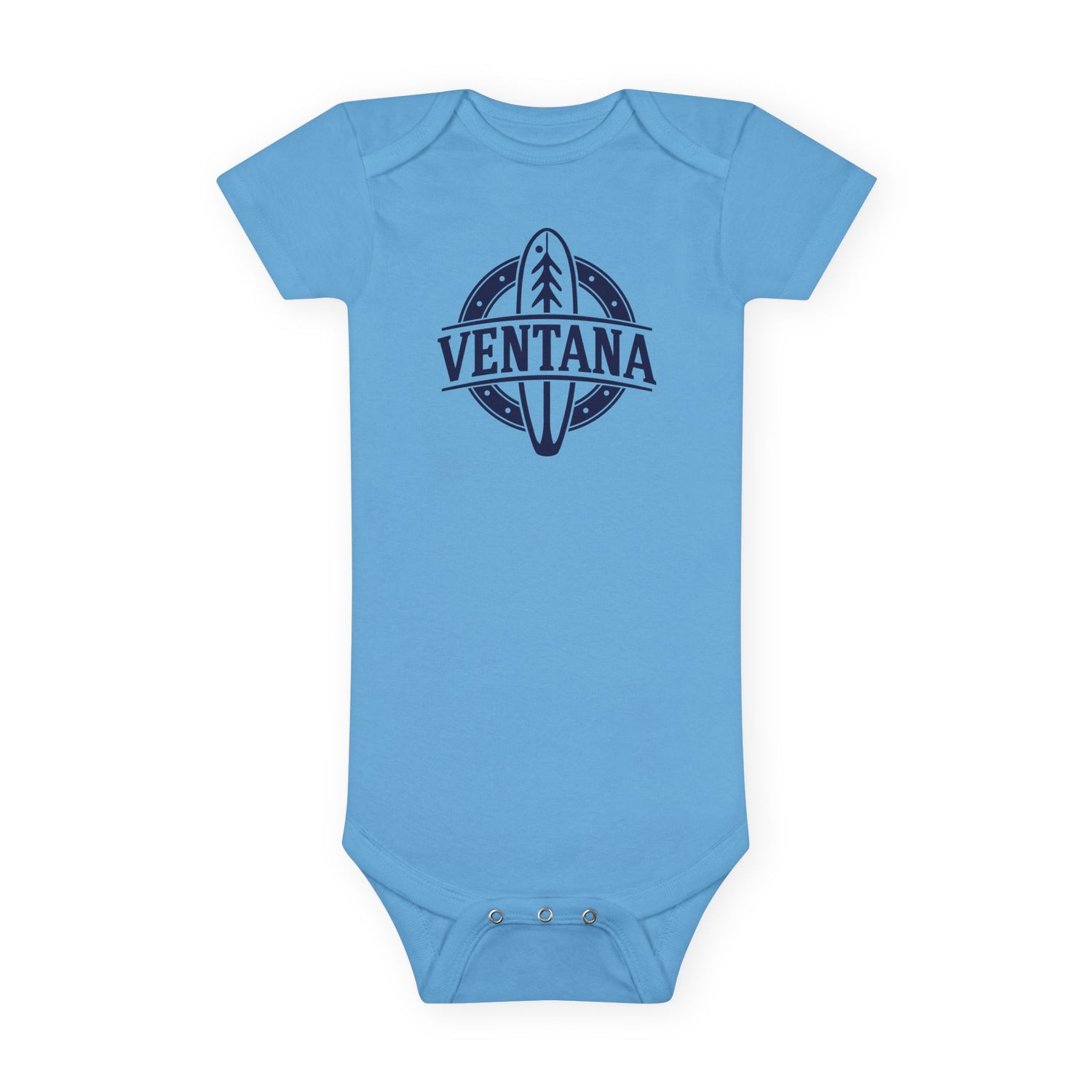 Ventana Psychedelic Treefish Logo baby cotton onesie image 1