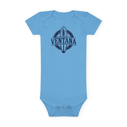 Ventana Psychedelic Treefish Logo baby cotton onesie image 1