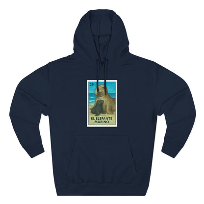 Elephant Seal Lotería fleece hoodie image 1
