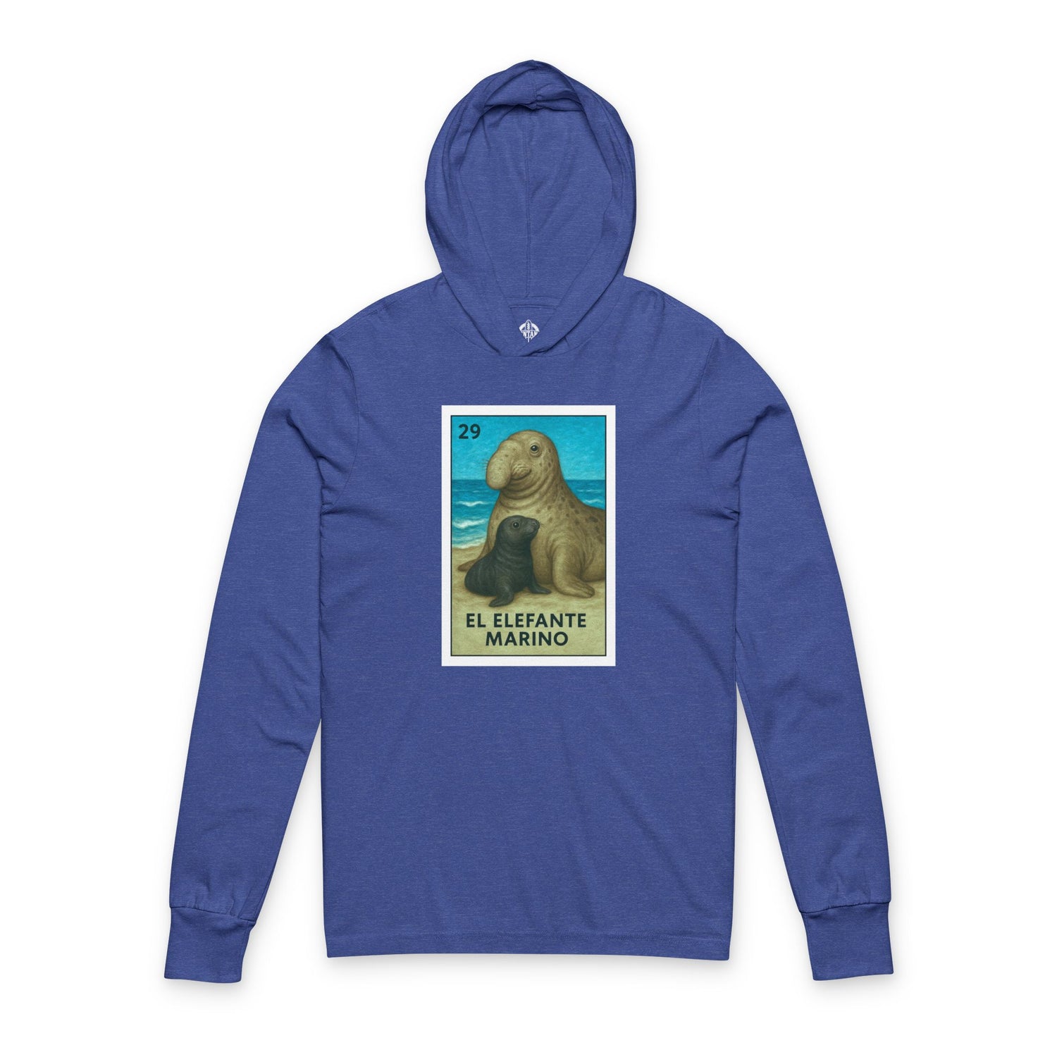 Elephant Seal Loteria hooded long sleeve t-shirt image 6
