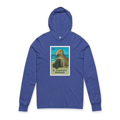Elephant Seal Loteria hooded long sleeve t-shirt image 6