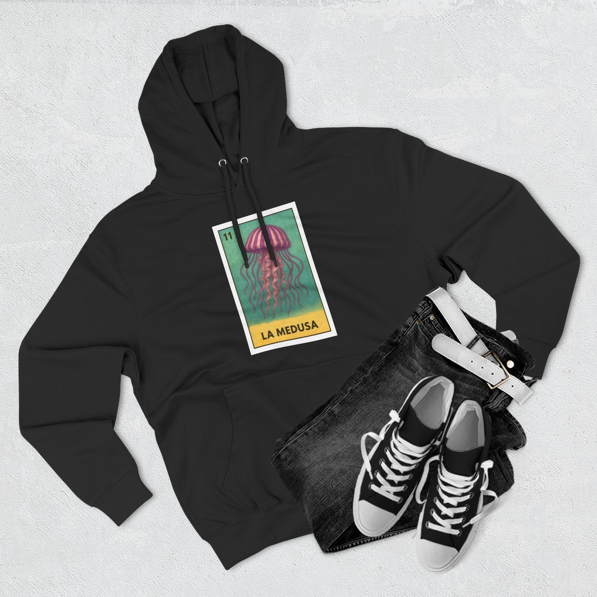 Sea Jelly Lotería Fleece Hoodie