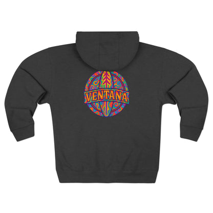 Ventana Psychedelic Treefish Logo zip fleece hoodie image 12