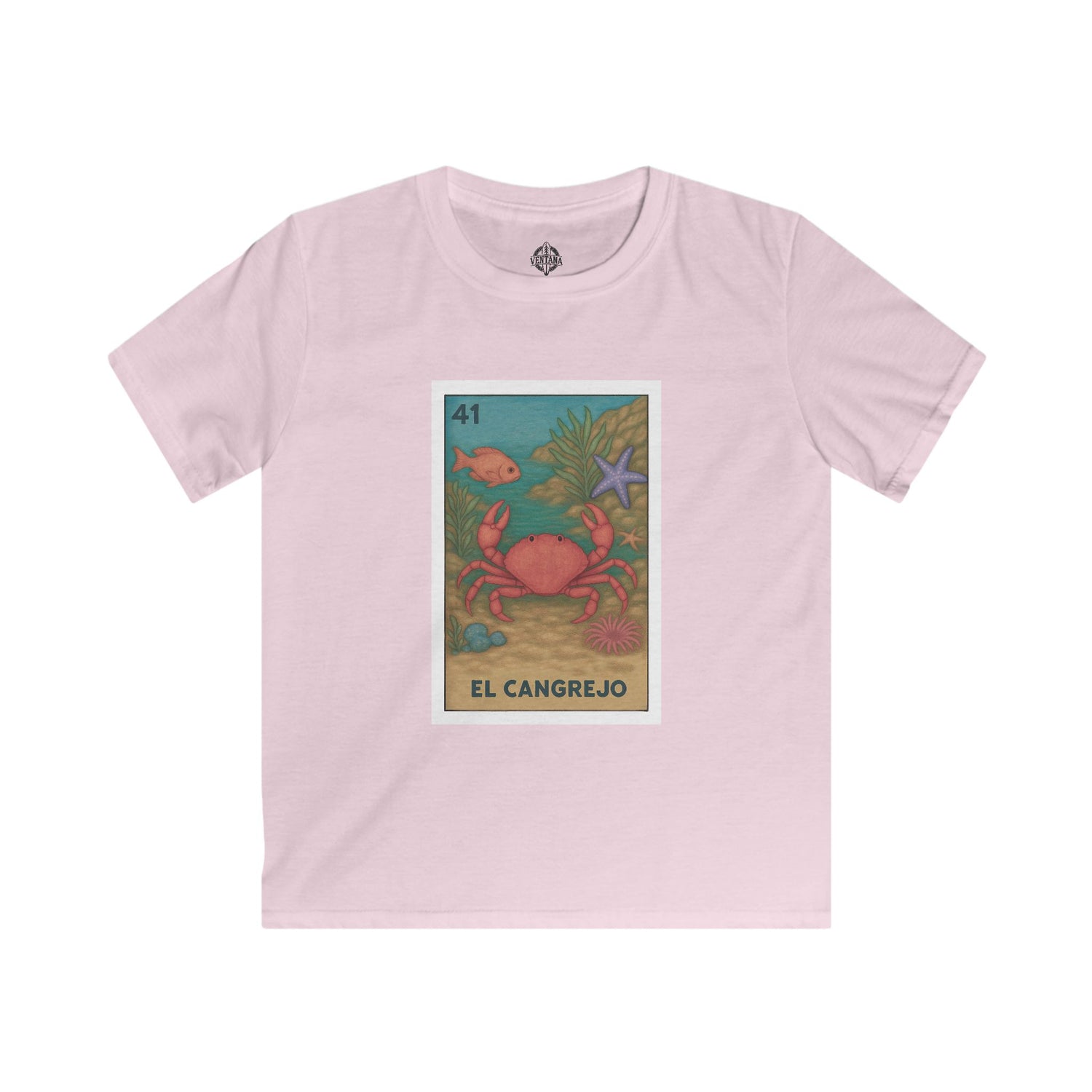 Crab Lotería kids soft style t-shirt image 3